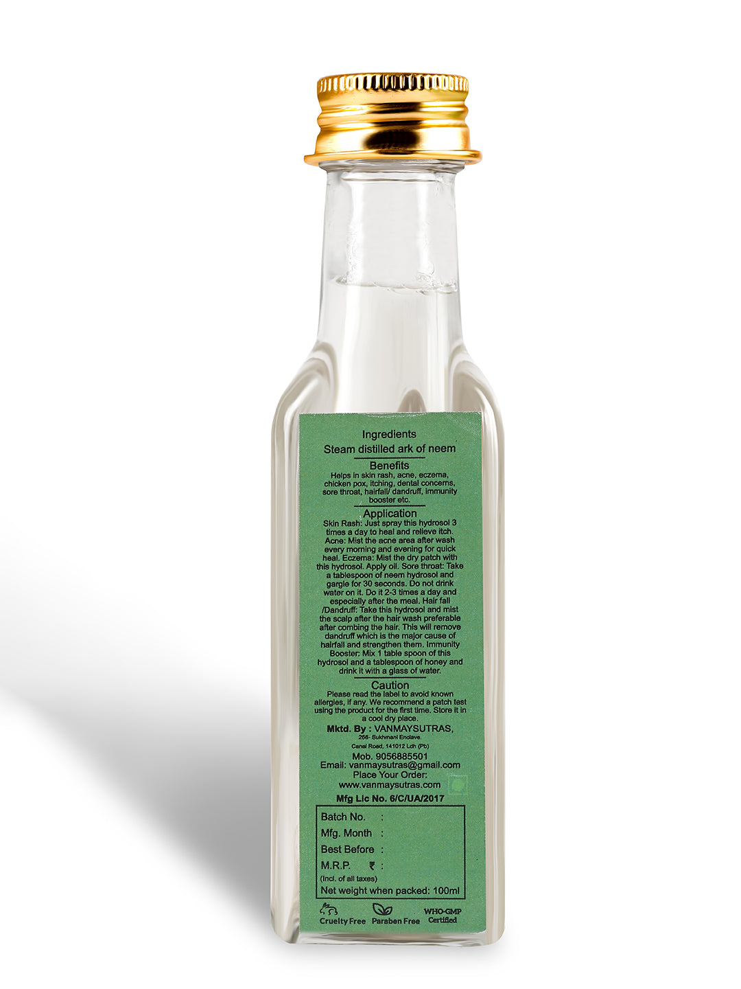 Steam Distilled Hydrosol - NEEM ARK