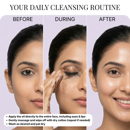 Lavender Deep Cleansing Makeup Remover Oil - A complete skincare ritual