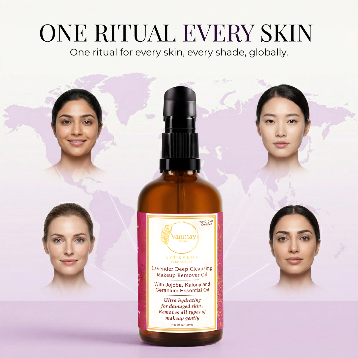 Lavender Deep Cleansing Makeup Remover Oil - A complete skincare ritual