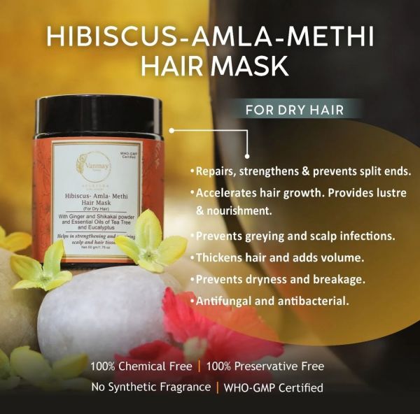 HIBISCUS-AMLA-METHI - HAIR MASK - FOR DRY HAIR