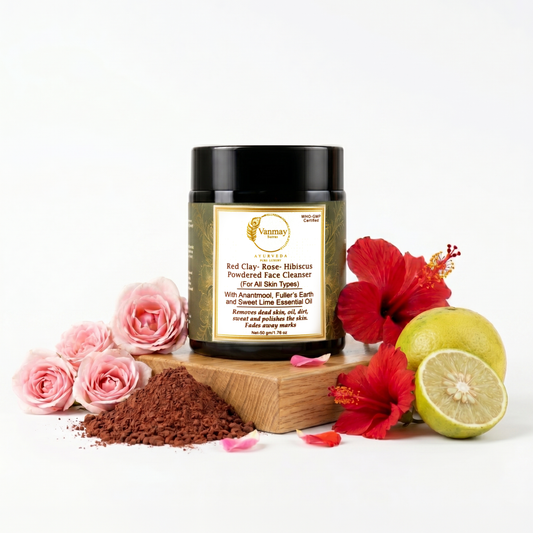 Red Clay, Rose & Hibiscus to remove dead skin & tan, to rejuvenate & nourish