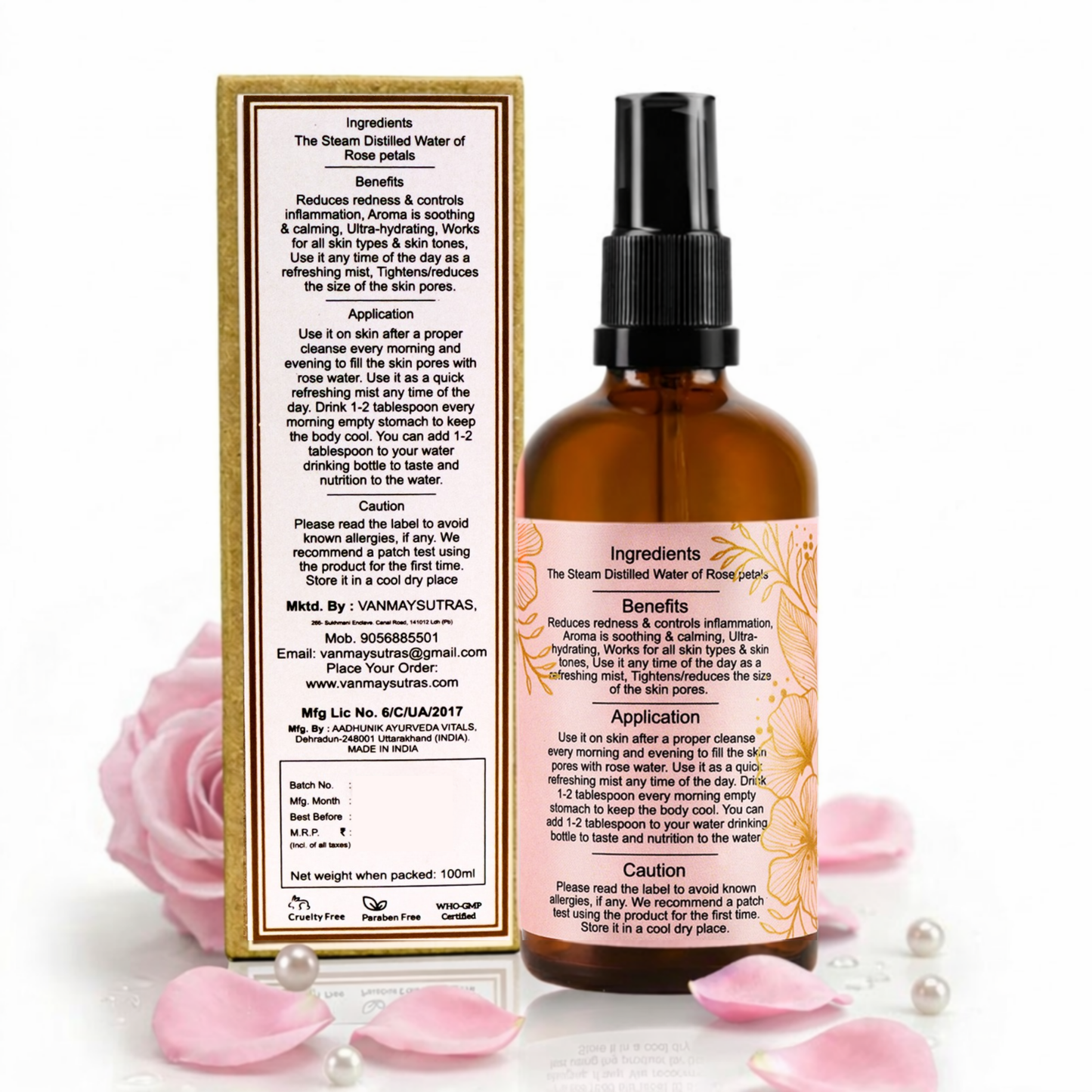 ROSE MIST & TONER -  EDIBLE | ORGANIC| PURE