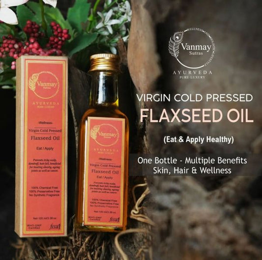 VIRGIN COLD PRESSED - FLAXSEED OIL -  EAT/APPLY