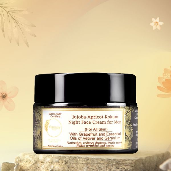 Jojoba-Apricot-Kokum - NIGHT FACE CREAM FOR MEN