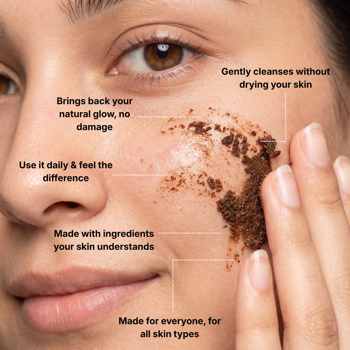 Red Clay, Rose & Hibiscus to remove dead skin & tan, to rejuvenate & nourish