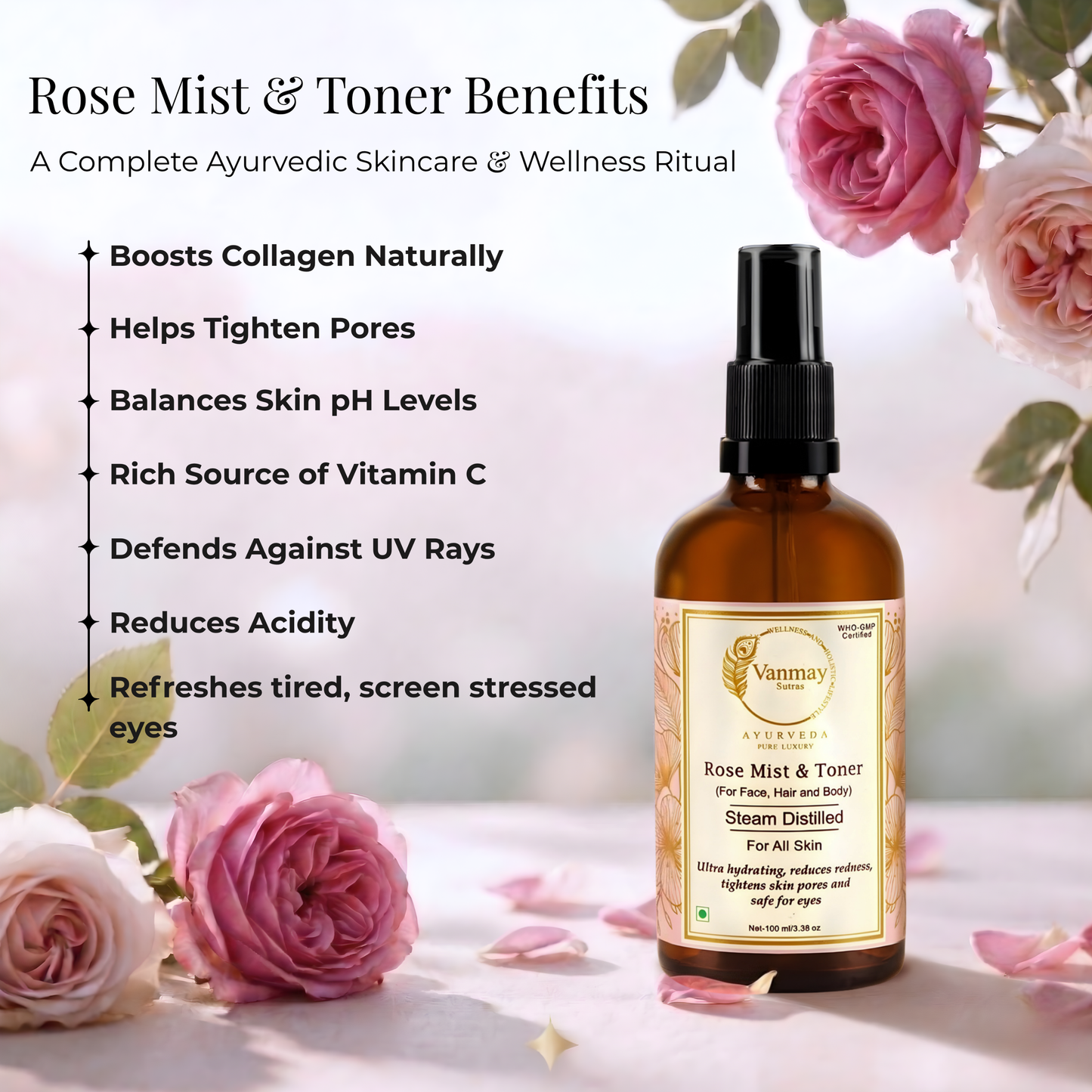 ROSE MIST & TONER -  EDIBLE | ORGANIC| PURE