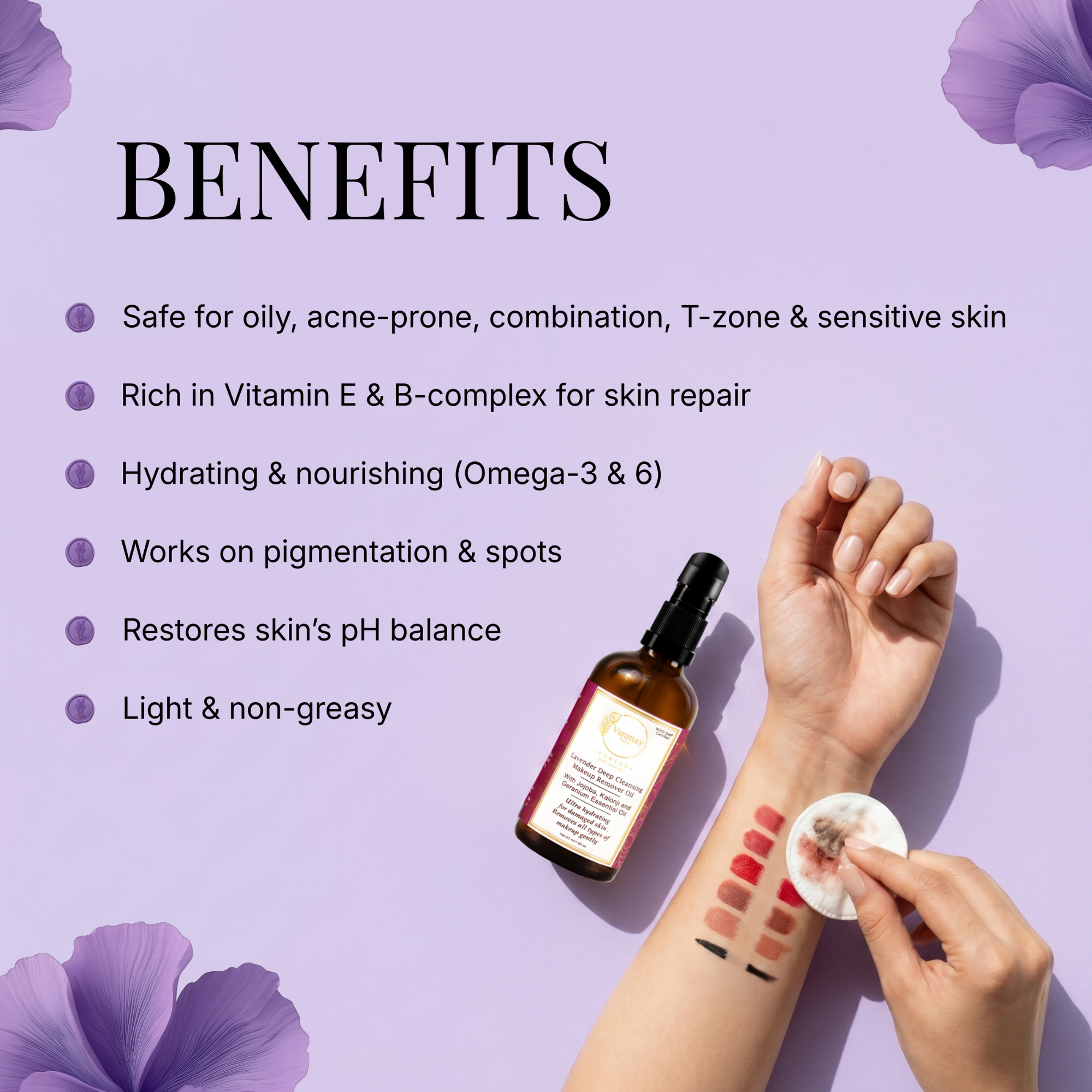 Image of Lavender Deep Cleansing Makeup Remover Oil - A complete skincare ritual