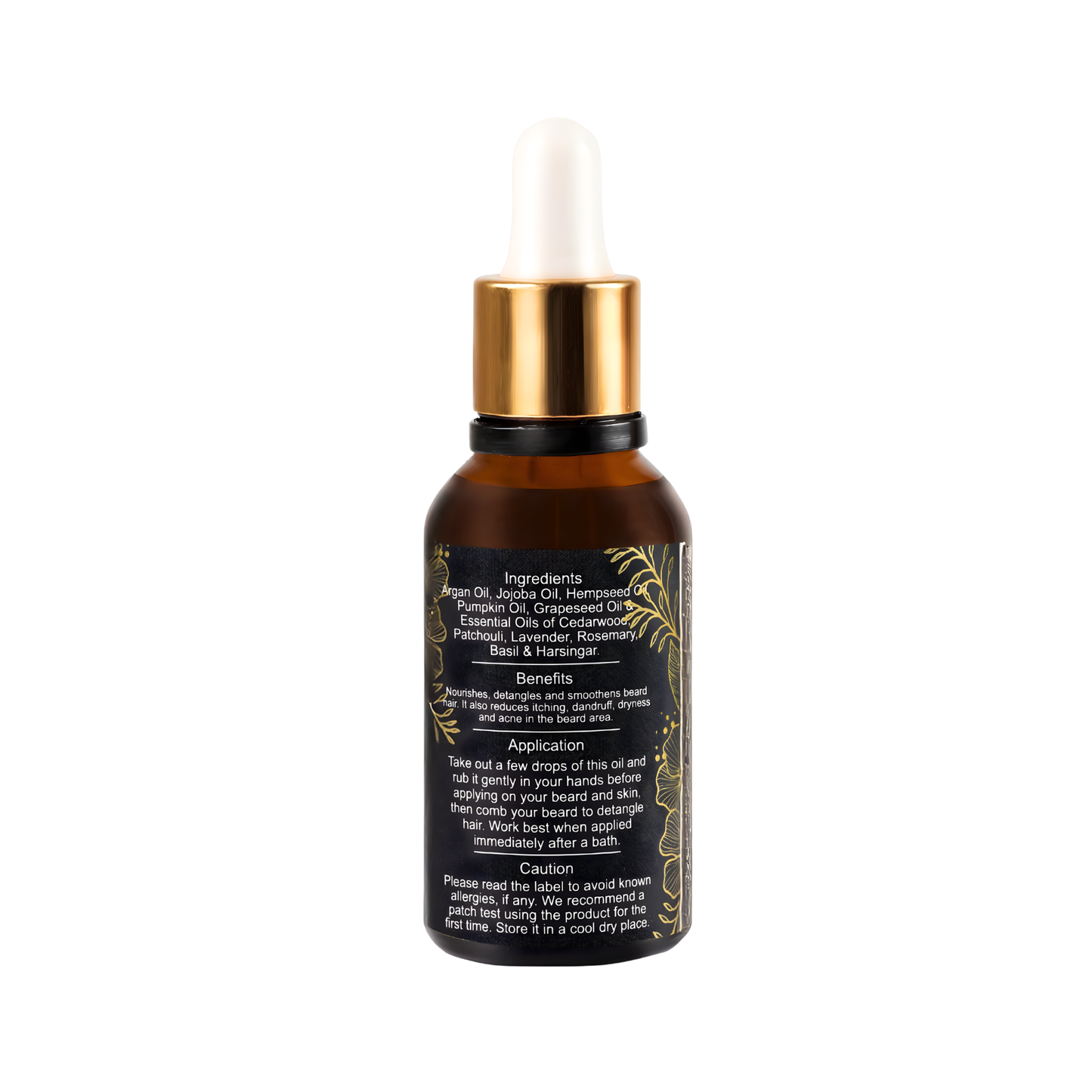 Best Ayurvedic Beard Growth Oil with Jojoba, Argan & Grapeseed to fight itch & dandruff