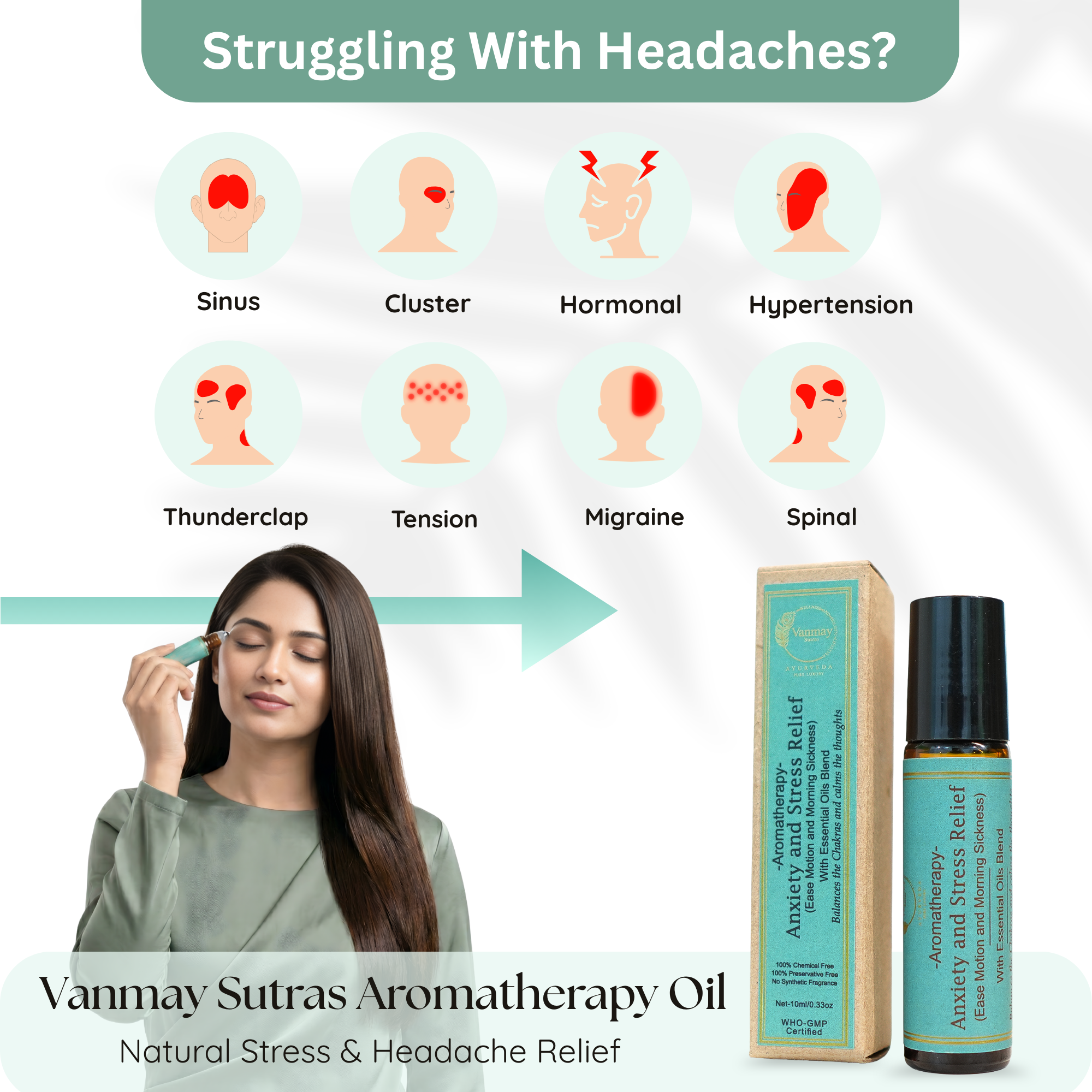 Image of Anxiety & Stress Relief Oil - A powerful blend of essential oils to balance your Chakras