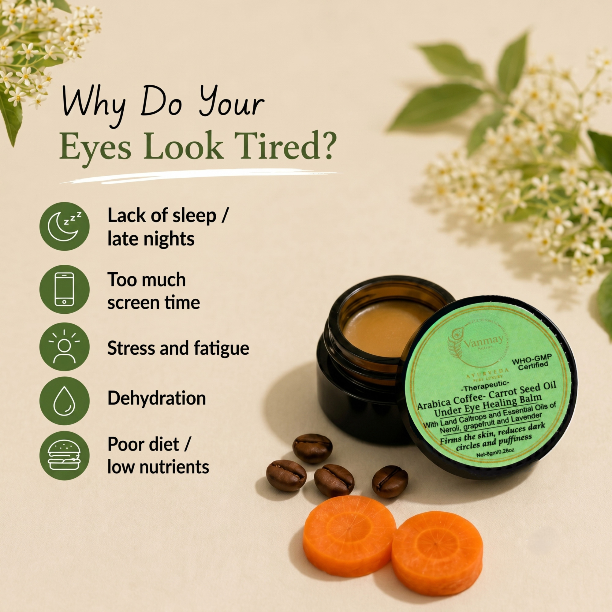 Image of Under Eye Healing Balm to reduce dark circles, repair & restore
