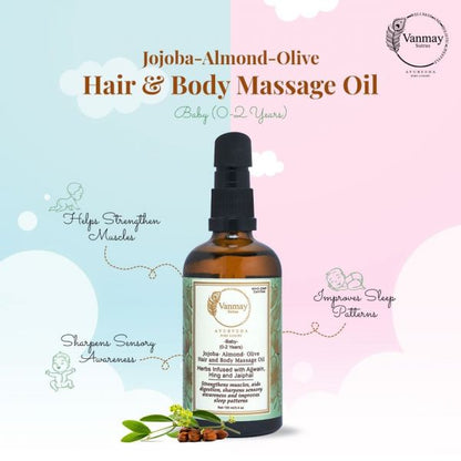 JOJOBA-ALMOND-OLIVE - HAIR & BODY MASSAGE OIL