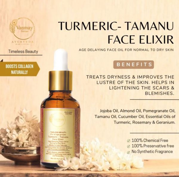 TURMERIC-TAMANU - FACE ELIXIR - FOR ALL AGE GROUPS